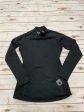 Athletic Top Long Sleeve Collar By Under Armour In Black, Size: M Discount