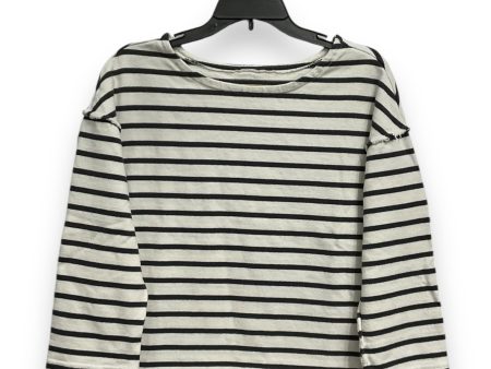 Top 3 4 Sleeve By Madewell In Striped Pattern, Size: M Online Sale