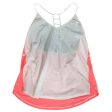 Athletic Tank Top By Lululemon In Orange & White, Size: M For Cheap