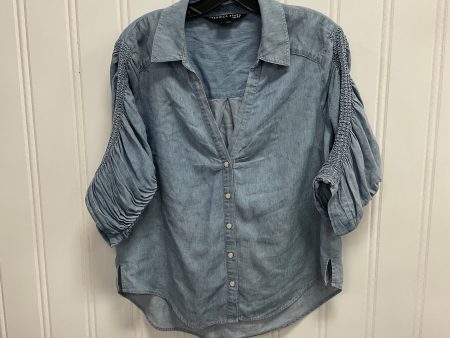 Top 3 4 Sleeve By Veronica Beard In Blue Denim, Size: L Sale