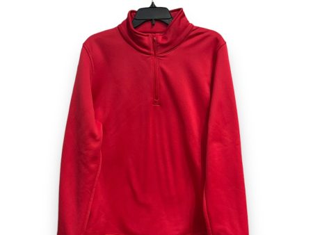 Athletic Top Long Sleeve Collar By Under Armour In Red, Size: Xl Online