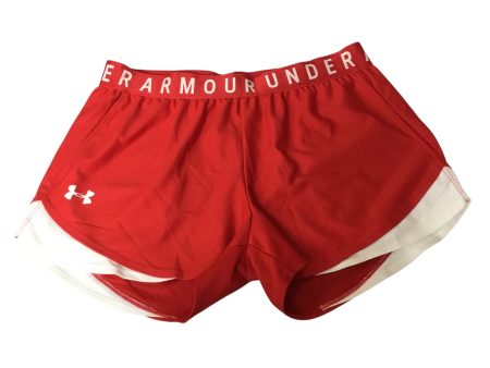 Athletic Shorts By Under Armour In Red & White, Size: M Sale