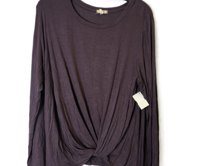 Top Long Sleeve Basic By Eyeshadow In Purple, Size: Xl Online Hot Sale