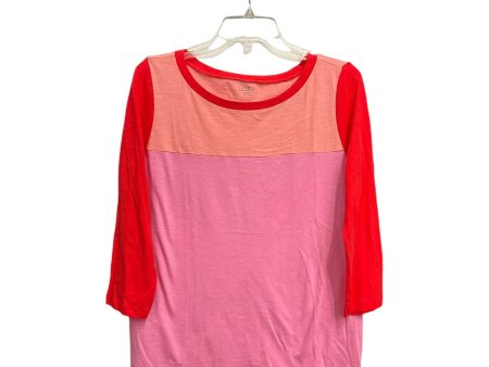 Top 3 4 Sleeve By Loft In Multi-colored, Size: L on Sale