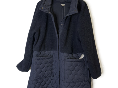 Jacket Faux Fur & Sherpa By Talbots In Navy, Size: Xl Sale