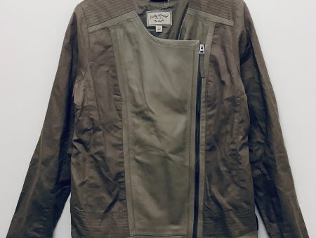 Jacket Moto By Lucky Brand In Tan, Size: L For Cheap