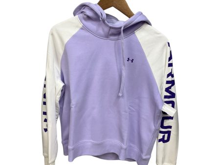 Sweatshirt Hoodie By Under Armour In Purple, Size: L Fashion