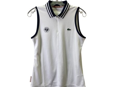 Athletic Tank Top By Lacoste In White, Size:Xs on Sale