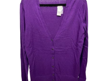 Sweater Cardigan By New York And Co In Purple, Size: Xl Online now