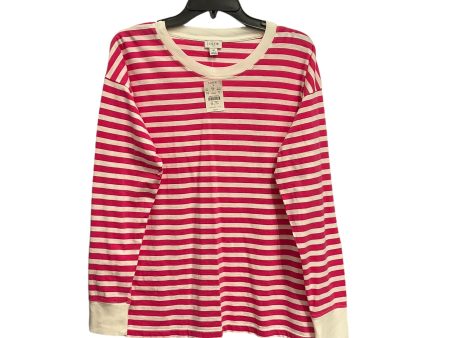 Top Long Sleeve Basic By J. Crew In Striped Pattern, Size: M For Cheap