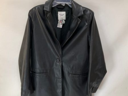 Jacket Leather By Abercrombie And Fitch In Black, Size: M Online Hot Sale