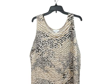 Animal Print Top Sleeveless Basic Cj Banks, Size 1x Discount