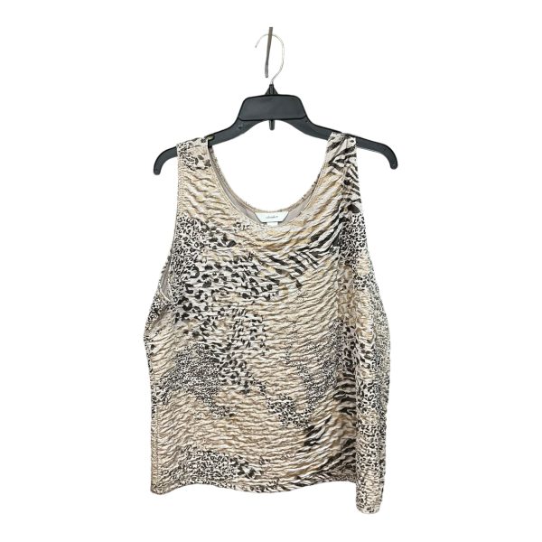 Animal Print Top Sleeveless Basic Cj Banks, Size 1x Discount