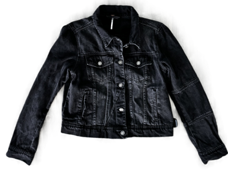 Jacket Denim By Free People In Black Denim, Size: M For Sale