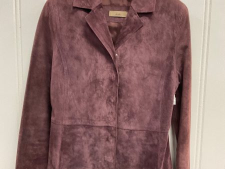 Jacket Leather By Clothes Mentor In Purple, Size: M Online Sale