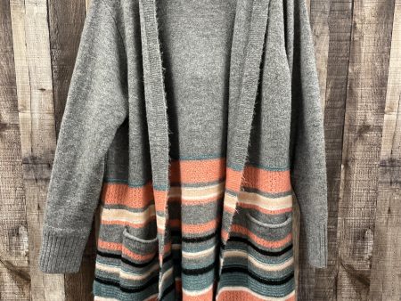 Cardigan By Maurices In Grey & Pink, Size: Xl Discount