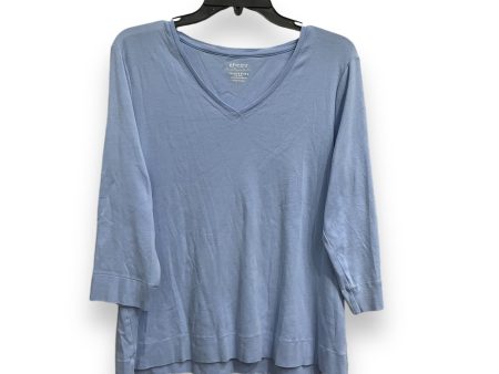 Top 3 4 Sleeve By Chicos In Blue, Size: L Online Sale