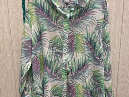 Tropical Print Top Long Sleeve Tommy Bahama, Size Xl Hot on Sale