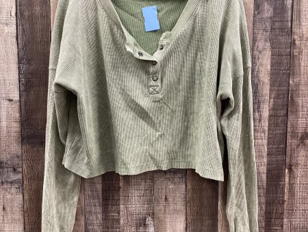 Top Long Sleeve By Aeropostale In Green, Size: M For Sale