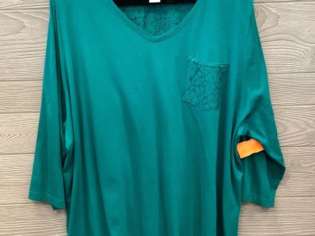 Top 3 4 Sleeve By Catherines In Teal, Size: 2x For Sale