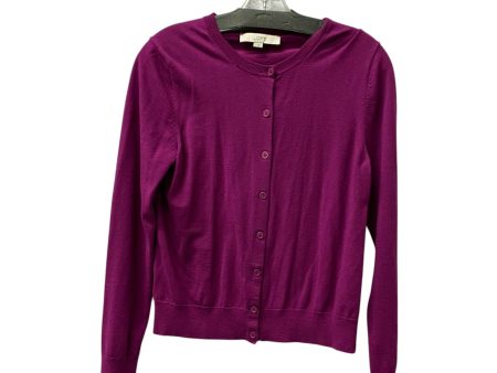 Cardigan By Loft In Purple, Size:M Fashion