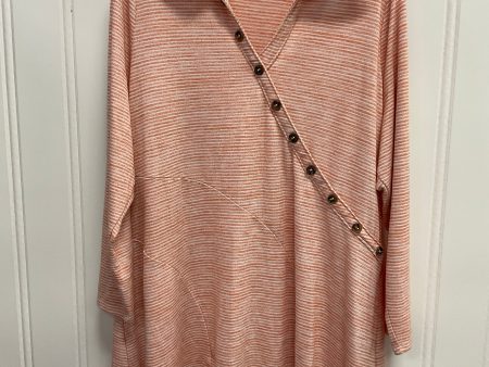 Top 3 4 Sleeve By Soft Surroundings In Orange, Size: 1x Online