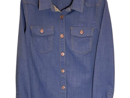 Jacket Shirt By Cabi In Blue Denim, Size: M Supply