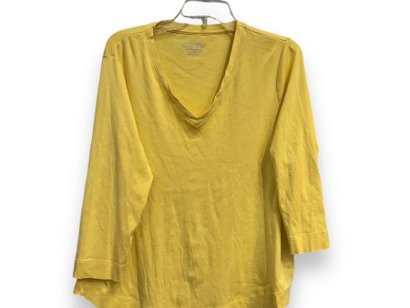 Top 3 4 Sleeve By Chicos In Yellow, Size: Xl Online Sale