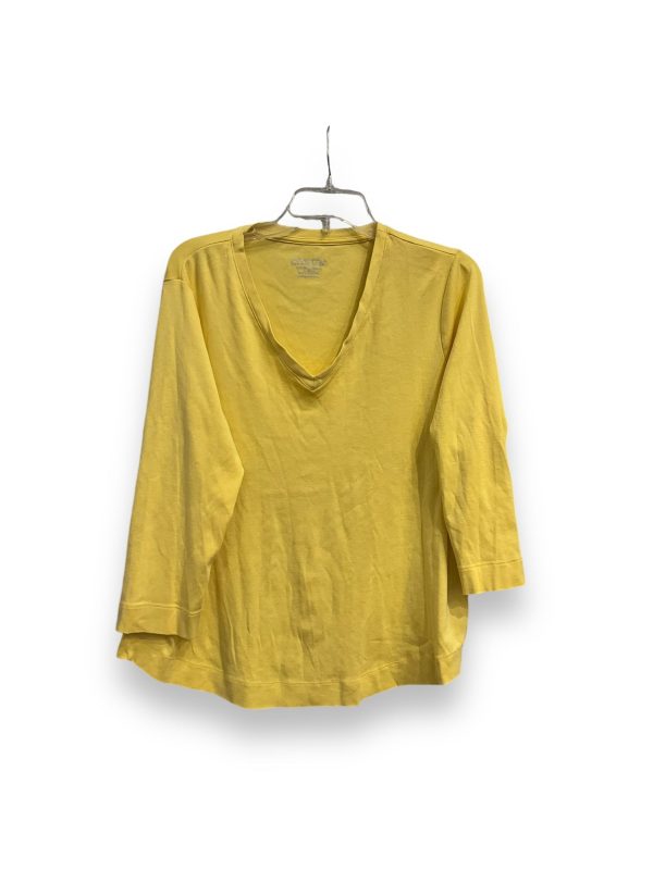 Top 3 4 Sleeve By Chicos In Yellow, Size: Xl Online Sale