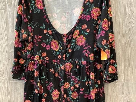 Top 3 4 Sleeve By Torrid In Floral Print, Size: 1x Online now