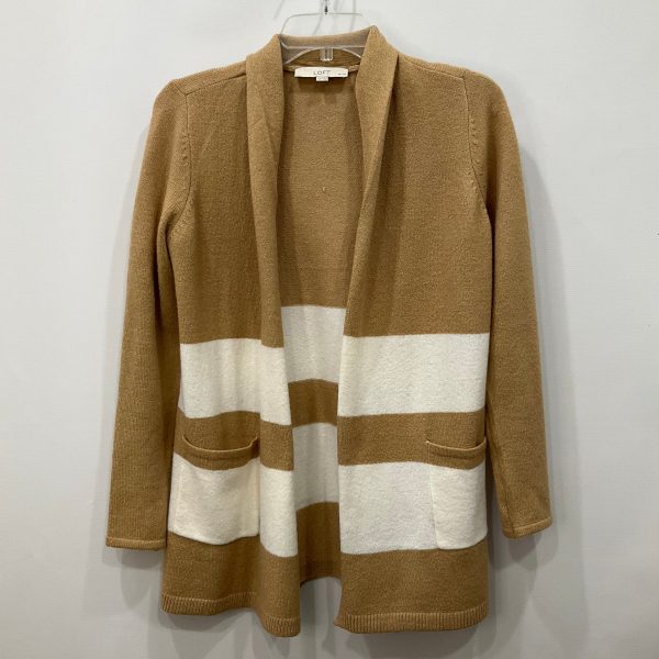 Cardigan By Loft In Brown & White, Size: Xxs Online Hot Sale