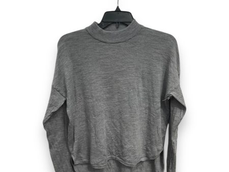 Top Long Sleeve Basic By Madewell In Grey, Size: S Cheap