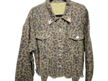 Jacket Denim By Clothes Mentor In Animal Print, Size: Xl Fashion