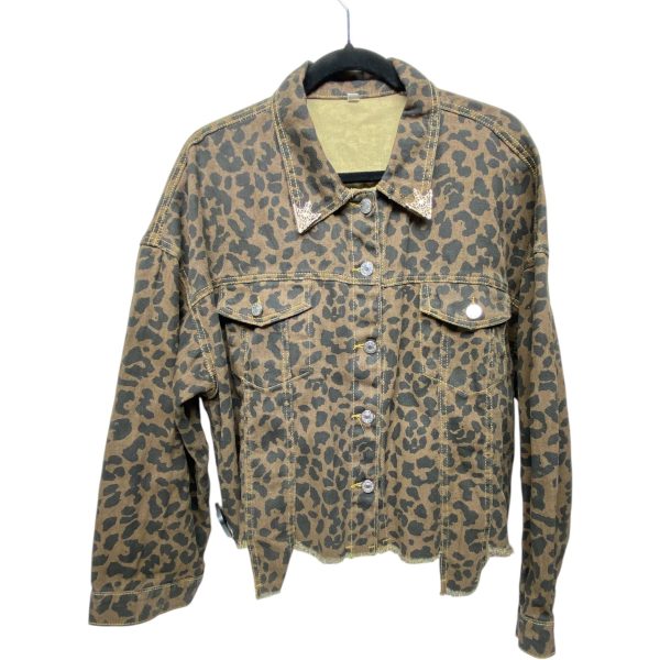 Jacket Denim By Clothes Mentor In Animal Print, Size: Xl Fashion