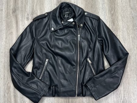 Jacket Moto By Forever 21 In Black, Size: S on Sale