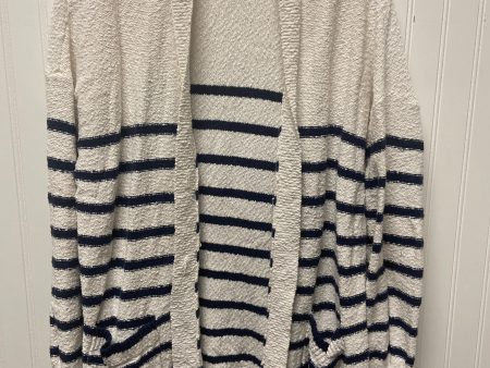 Cardigan By Loft In Blue & White, Size: L Discount