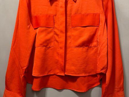 Top Long Sleeve By A New Day In Orange, Size: M Online Hot Sale