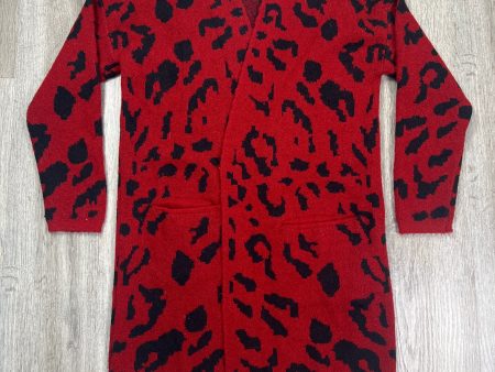 Sweater Cardigan By Matty M In Leopard Print, Size: M on Sale