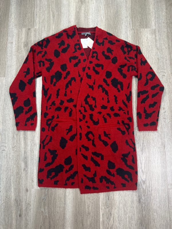 Sweater Cardigan By Matty M In Leopard Print, Size: M on Sale