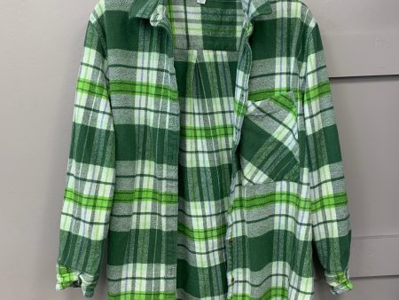 Top Long Sleeve By Aerie In Plaid Pattern, Size: M Online