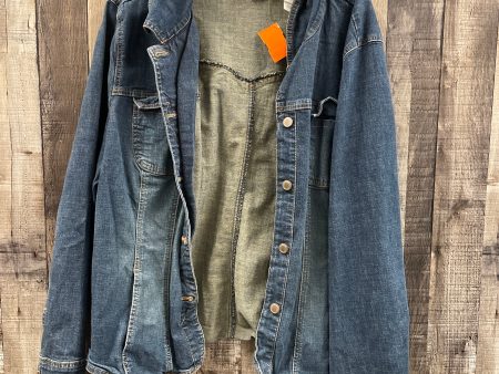 Jacket Denim By Villager By Liz Claiborne In Blue Denim, Size: 3x For Cheap