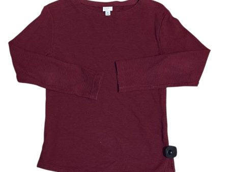 Top Long Sleeve By A New Day In Red, Size: Xs For Cheap