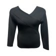 Ribbed Knit Asymmetric Detail Top By Karen Millen In Black, Size: L on Sale