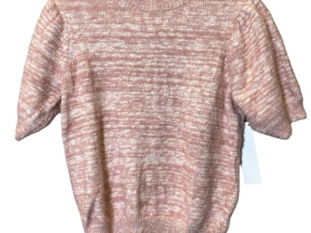 Sweater Short Sleeve By Philosophy In Pink & White, Size: S Hot on Sale