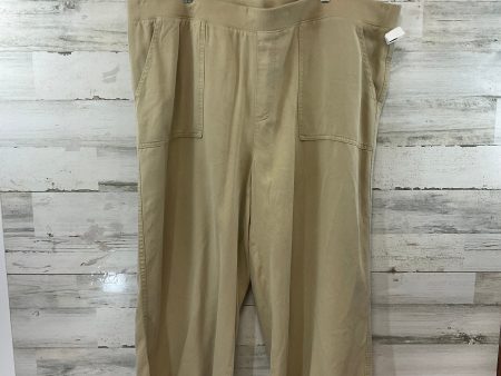 Pants Cropped By St Johns Bay In Tan, Size: 3x on Sale