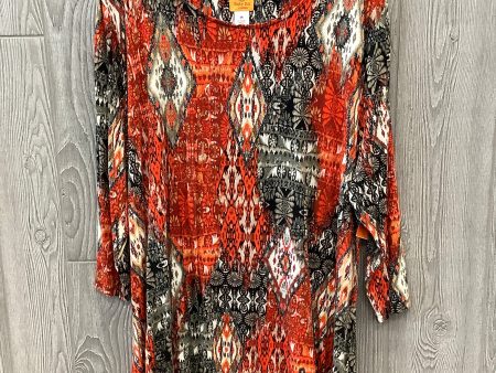 Top 3 4 Sleeve By Ruby Rd In Orange, Size: 3x on Sale