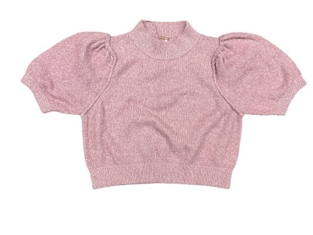 Sweater Short Sleeve By Free People In Pink, Size: L For Discount