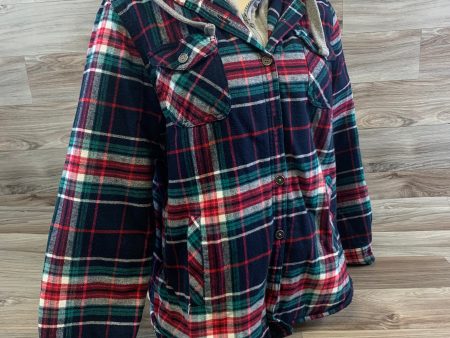 Jacket Shirt By Natural Reflections In Plaid Pattern, Size: L Online Hot Sale