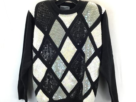 Sweater By Alfred Dunner In Black & White, Size: Mp Sale