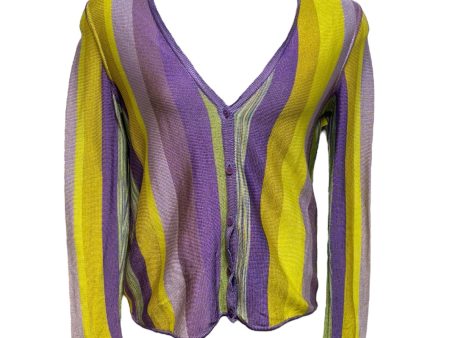 Sweater Cardigan Luxury Designer By Missoni In Striped Pattern, Size: M For Cheap